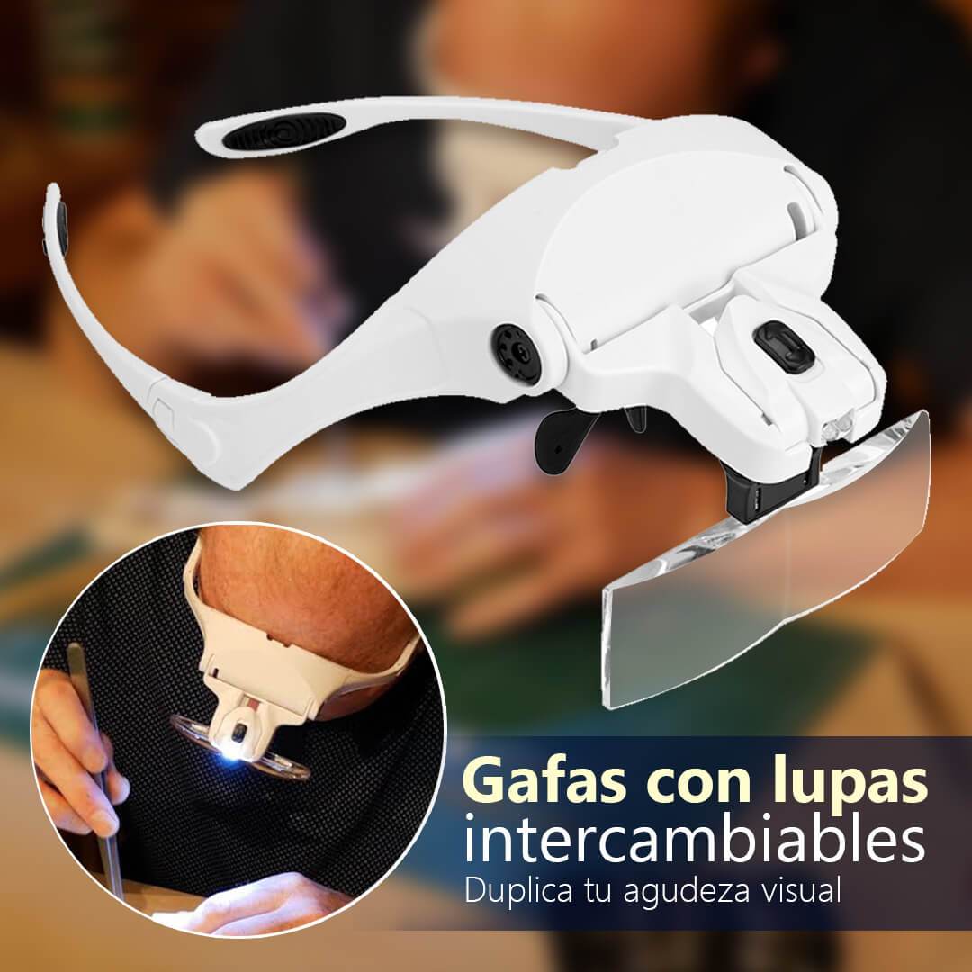 Gafas con lupas intercambiables para trabajos manuales